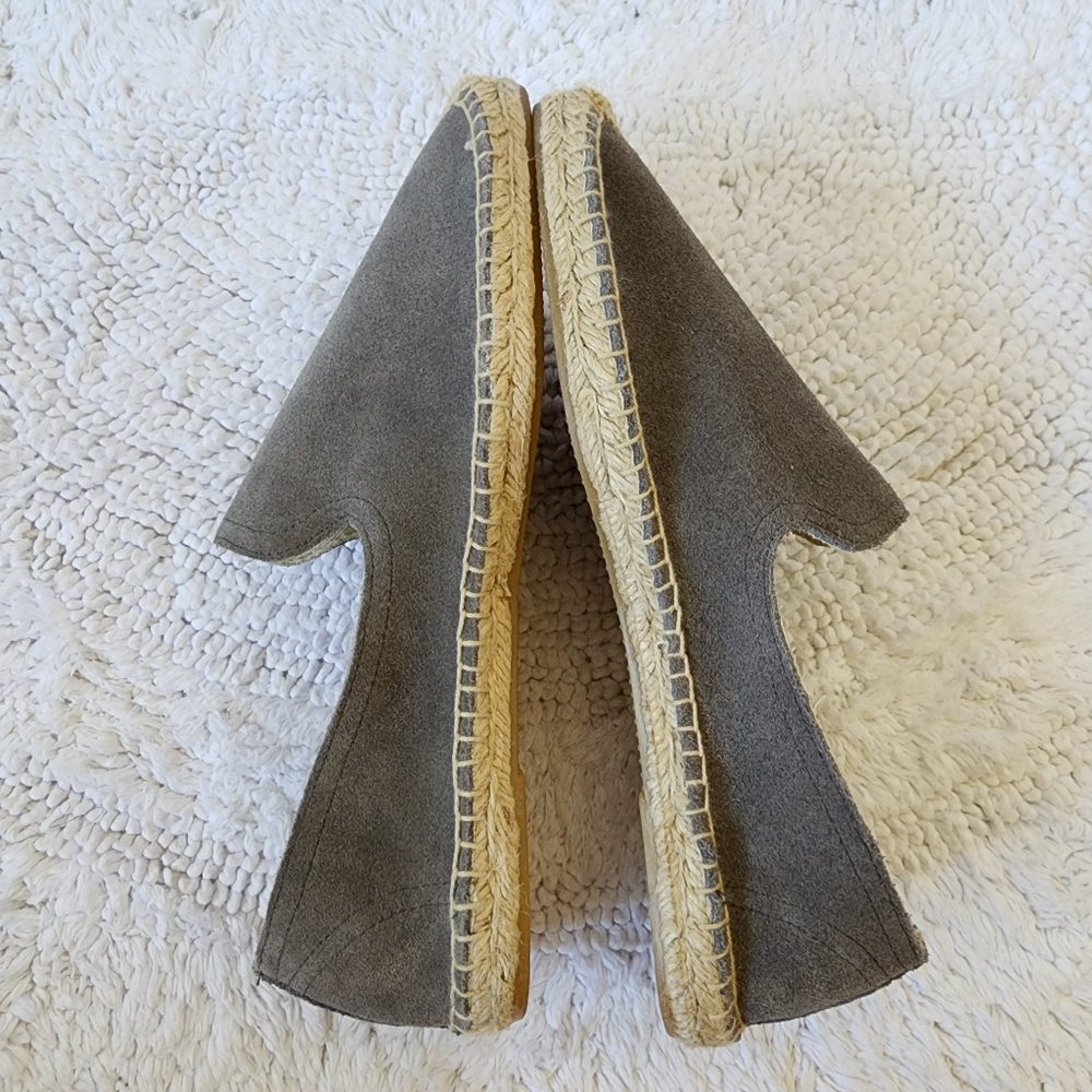 Soludos grey suede slip-on flat espadrilles shoes US 7 New - Picture 3 of 9
